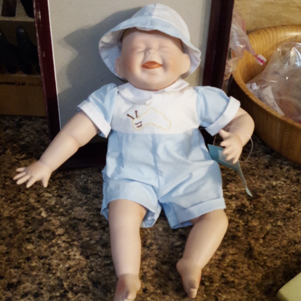 Baby Boy Porcelain Doll NIB